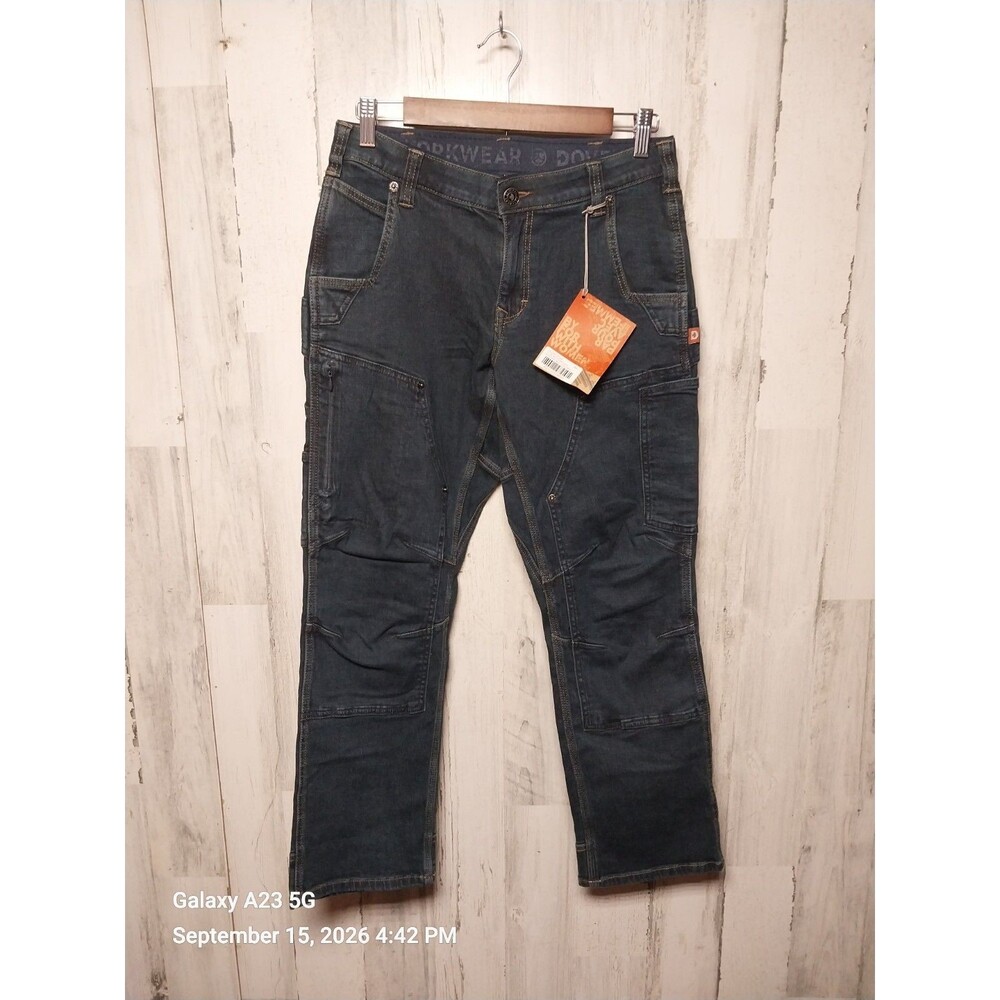 Dovetail Workwear Britt X Power Hemp Indigo Size 6 NWT